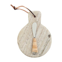 Load image into Gallery viewer, Mudpie - Circle Beige Marble Board Set
