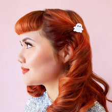 Load image into Gallery viewer, Hey Boo! Ghost Mini Hair Clip

