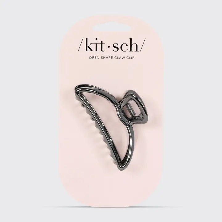 Kitsch - Open Shape Claw Clip - Hematite