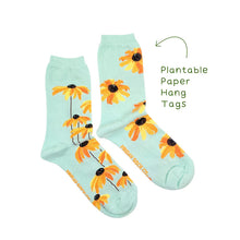 Load image into Gallery viewer, Friday Sock Co. - Women&#39;s Black Eyed Susan Floral Socks
