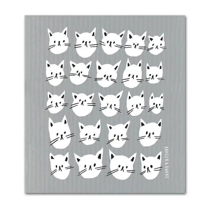 Many Cats Sponge Cloth - Badger & Burke