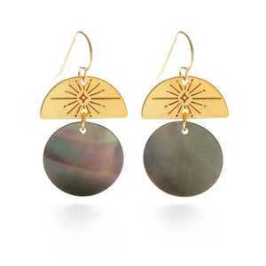 Amano Studio - New Moon Earrings Black Shell