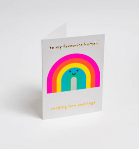 To My Favourite Human, Sending Love and Hugs Mini Card