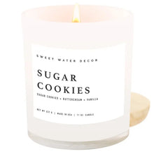 Load image into Gallery viewer, Sweet Water Decor - Sugar Cookies Soy Candle White Jar 11oz
