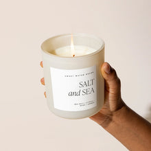Load image into Gallery viewer, Sweet Water Decor - Salt And Sea Soy Candle Matte White Jar 15oz

