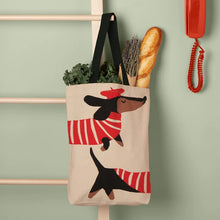 Load image into Gallery viewer, Dashing Dachshunds Tote Bag
