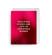 Load image into Gallery viewer, Mistletoe Kisses Mini Christmas Card
