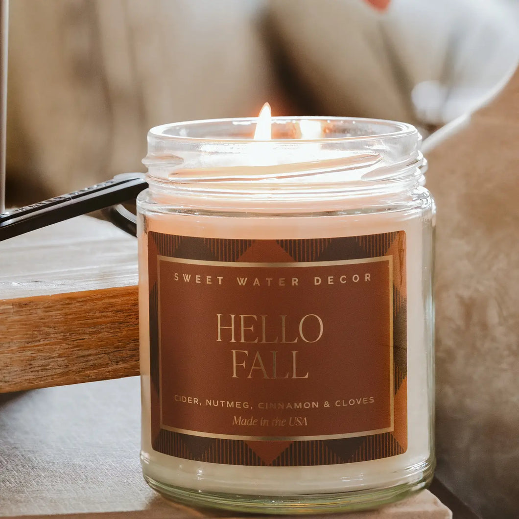 Sweet Water Decor - Hello Fall Jar Soy Candle 9oz