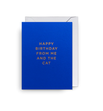 Load image into Gallery viewer, Happy Birthday From Me and the Cat Mini Card
