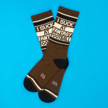 Load image into Gallery viewer, Gumball Poodle - I Suck At Fantasy Football Gym Crew Socks
