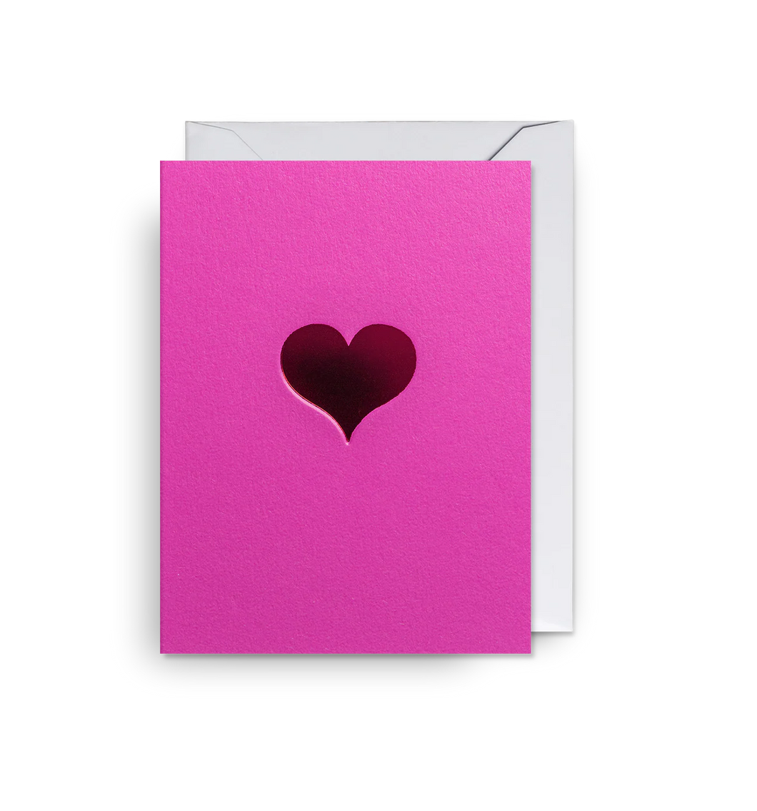 Pink Heart Mini Card