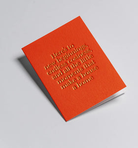 Here's to New Beginnings Mini New Home Card