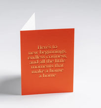 Load image into Gallery viewer, Here&#39;s to New Beginnings Mini New Home Card
