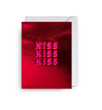 Load image into Gallery viewer, Kiss Kiss Kiss Foiled Mini Card
