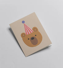 Load image into Gallery viewer, Party Hat Bear Mini Card

