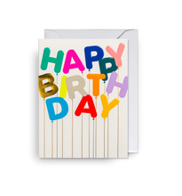Load image into Gallery viewer, Happy Birthday Party Balloons Mini Card
