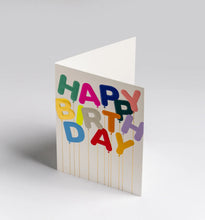 Load image into Gallery viewer, Happy Birthday Party Balloons Mini Card
