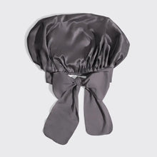 Load image into Gallery viewer, Kitsch - Adjustable Oversized Satin Bonnet - Charcoal
