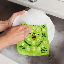 Load image into Gallery viewer, Bee Garden Swedish Dishcloth
