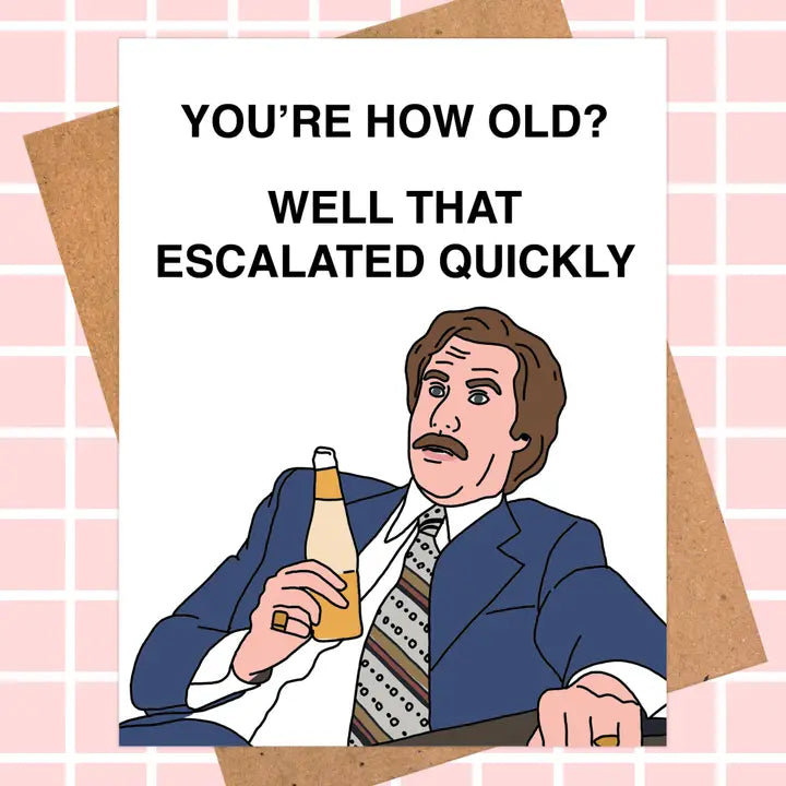 Ron Burgundy Birthday Card