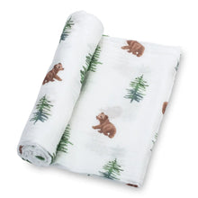 Load image into Gallery viewer, LollyBanks - Bear Cub Baby Muslin Swaddle Blanket
