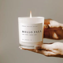 Load image into Gallery viewer, Sweet Water Decor - Hello Fall Soy Candle White Jar 11oz
