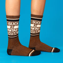 Load image into Gallery viewer, Gumball Poodle - I Suck At Fantasy Football Gym Crew Socks
