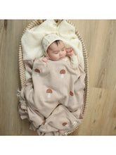 Load image into Gallery viewer, Bleu La La -  Luxury Cotton Swaddle Receiving Baby Blanket - Mushroom
