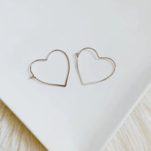 Load image into Gallery viewer, Oh So Lovely - Heart Hoops
