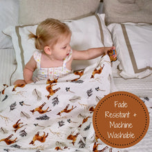 Load image into Gallery viewer, LollyBanks - Oh Deer Baby Muslin Swaddle Blanket
