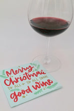 Load image into Gallery viewer, Merry Christmas To All + To All Some Good Wine Napkins- 20ct
