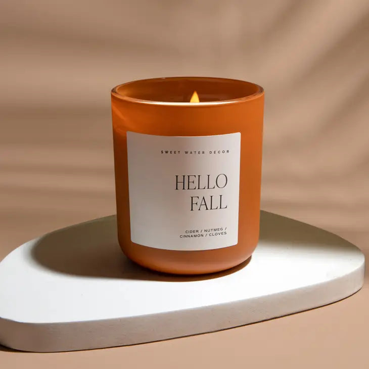 Sweet Water Decor - Hello Fall Soy Candle Matte Jar 15oz
