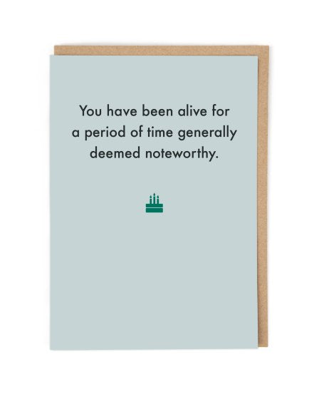 You Have Reached An Arbitrarily Defined Milestone Card