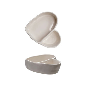 Stoneware Heart Shaped Dish 5-1/2"L
