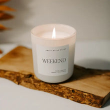 Load image into Gallery viewer, Sweet Water Decor - Weekend Soy Candle Matte White Jar 15oz
