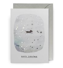 Load image into Gallery viewer, Deep Snow Cat &amp; Dog Christmas Card
