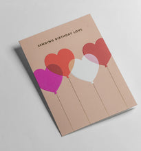 Load image into Gallery viewer, Floating Balloons Sending Love Birthday Card
