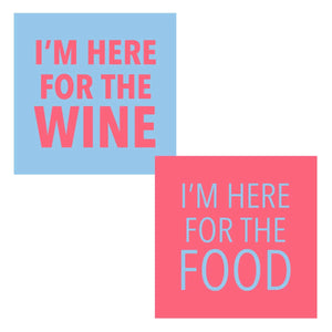 Double Sided - Wine/Food Cocktail Napkins- 20ct
