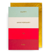 Load image into Gallery viewer, Happy Anniversary Stripes Greeting Card
