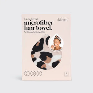 Kitsch - Microfiber Hair Towel - Leopard