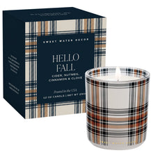 Load image into Gallery viewer, Sweet Water Decor - Hello Fall 12 oz Boxed Soy Candle
