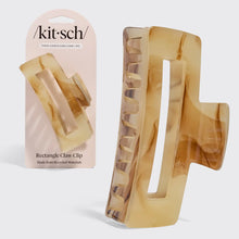 Load image into Gallery viewer, Kitsch - Recycled Plastic Jumbo Open Shape Claw Clip - Chocolate Marble
