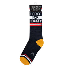 Load image into Gallery viewer, Gumball Poodle - Horny For Hockey Gym Crew Socks
