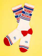 Load image into Gallery viewer, Gumball Poodle - Horny For Books Gym Crew Socks
