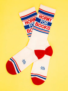 Gumball Poodle - Horny For Books Gym Crew Socks