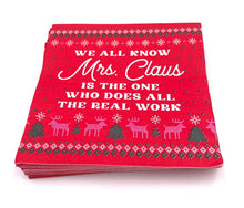 Load image into Gallery viewer, We All Know Mrs. Claus Napkins- 20ct
