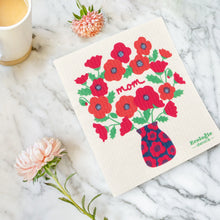 Load image into Gallery viewer, Poppy Bouquet Swedish Dishcloth

