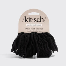 Load image into Gallery viewer, Kitsch - Recycled Fabric Petal Hair Elastics 10pc Set - Black
