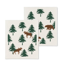 Load image into Gallery viewer, Moose &amp; Bear Dishcloths Set of 2

