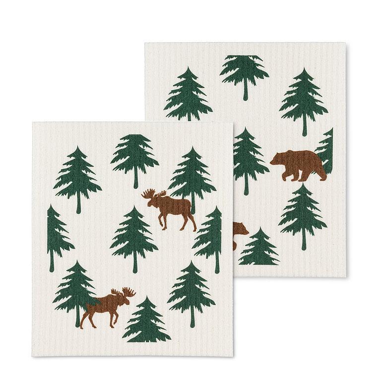 Moose & Bear Dishcloths Set of 2